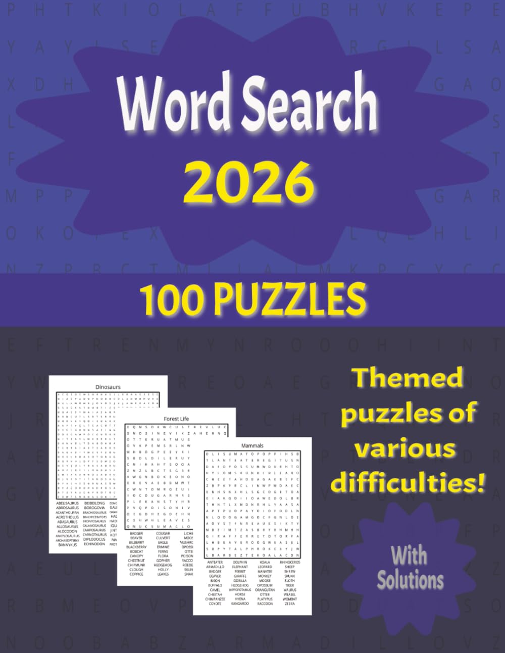 Word Search 2026: 100 Word Search Puzzles Easy, Medium & Challenging Levels