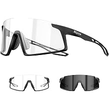 SCVCN Cycling Sunglasses for Men Women Mirrored Coated One-Piece Shield Bike Glasses UV400 TR90 Frame PC Lens for Cycling MTB