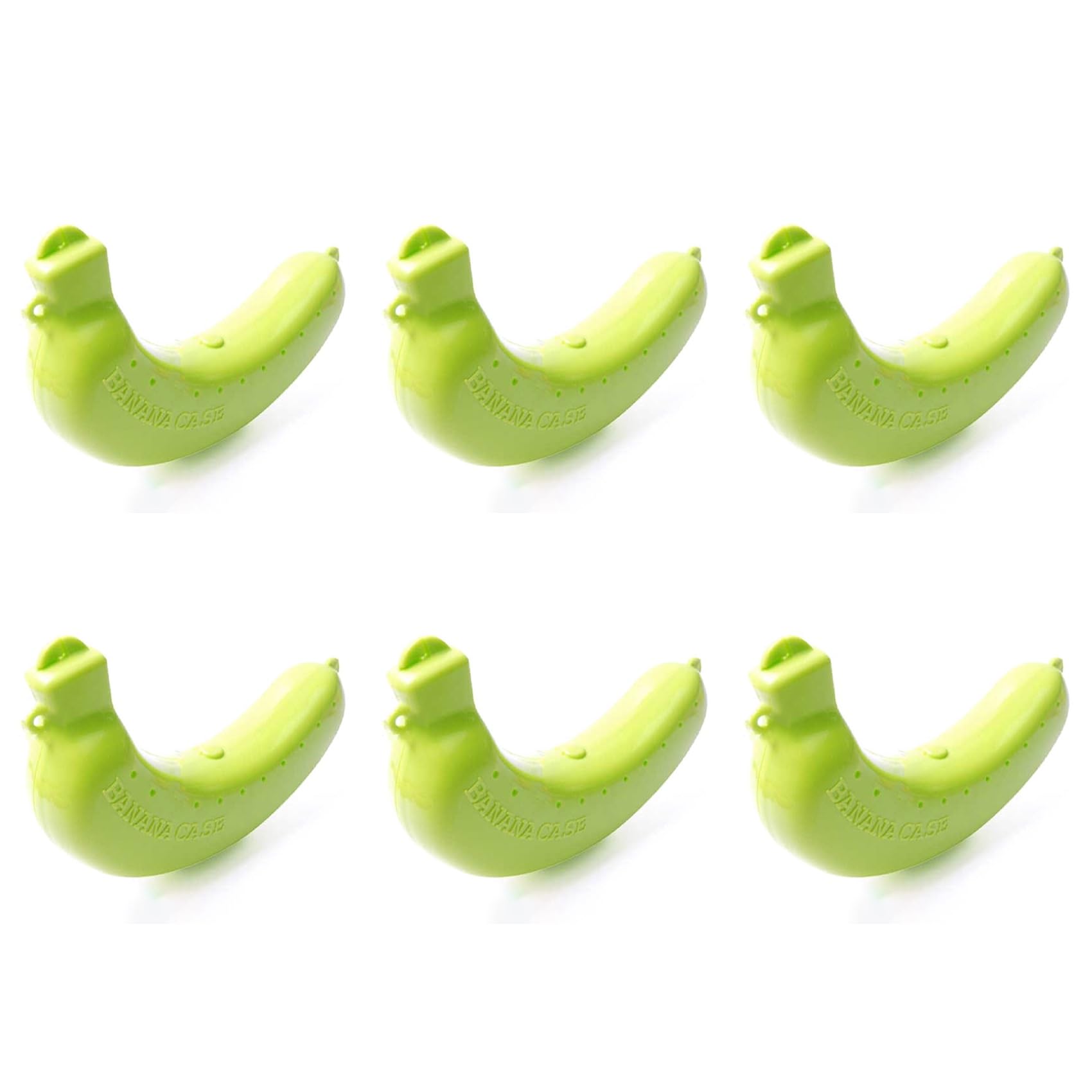 Hndhbfgrt 6X Cute Fruit Banana Protector Box Holder Case Lunch Container Storage Banana Case Kitchen Tools Plastic