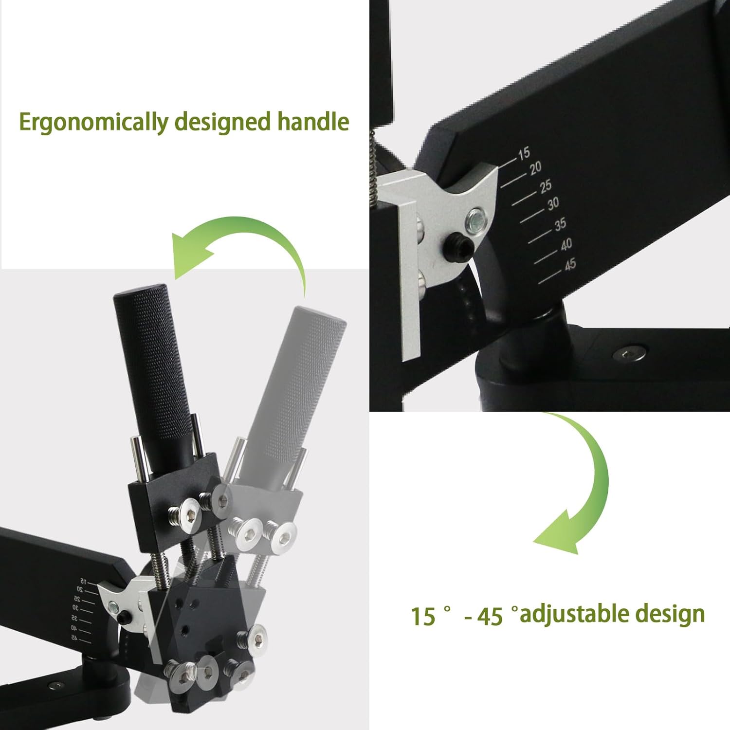 Adjustable Lawn Mower Blade Sharpener Tool – Universal Fit for Most Blades, Durable All-Metal Structure, DIY Blade Sharpening Jig for Home Garage Maintenance (Obsidian Black)