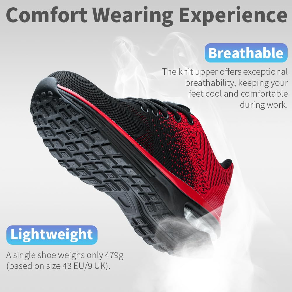 Scarpe Antinfortunistiche Uomo Donna Scarpe da Lavoroleggere Alte Comode Scarpe Sicurezza