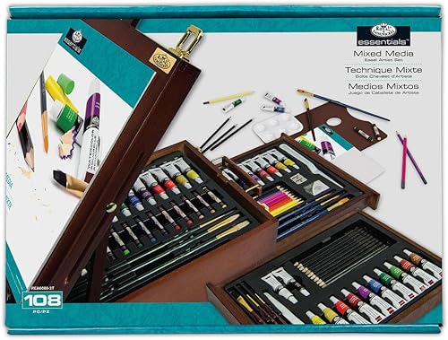 Royal & Langnickel R&L - Juego de caballete oscuro mixto (102 piezas)