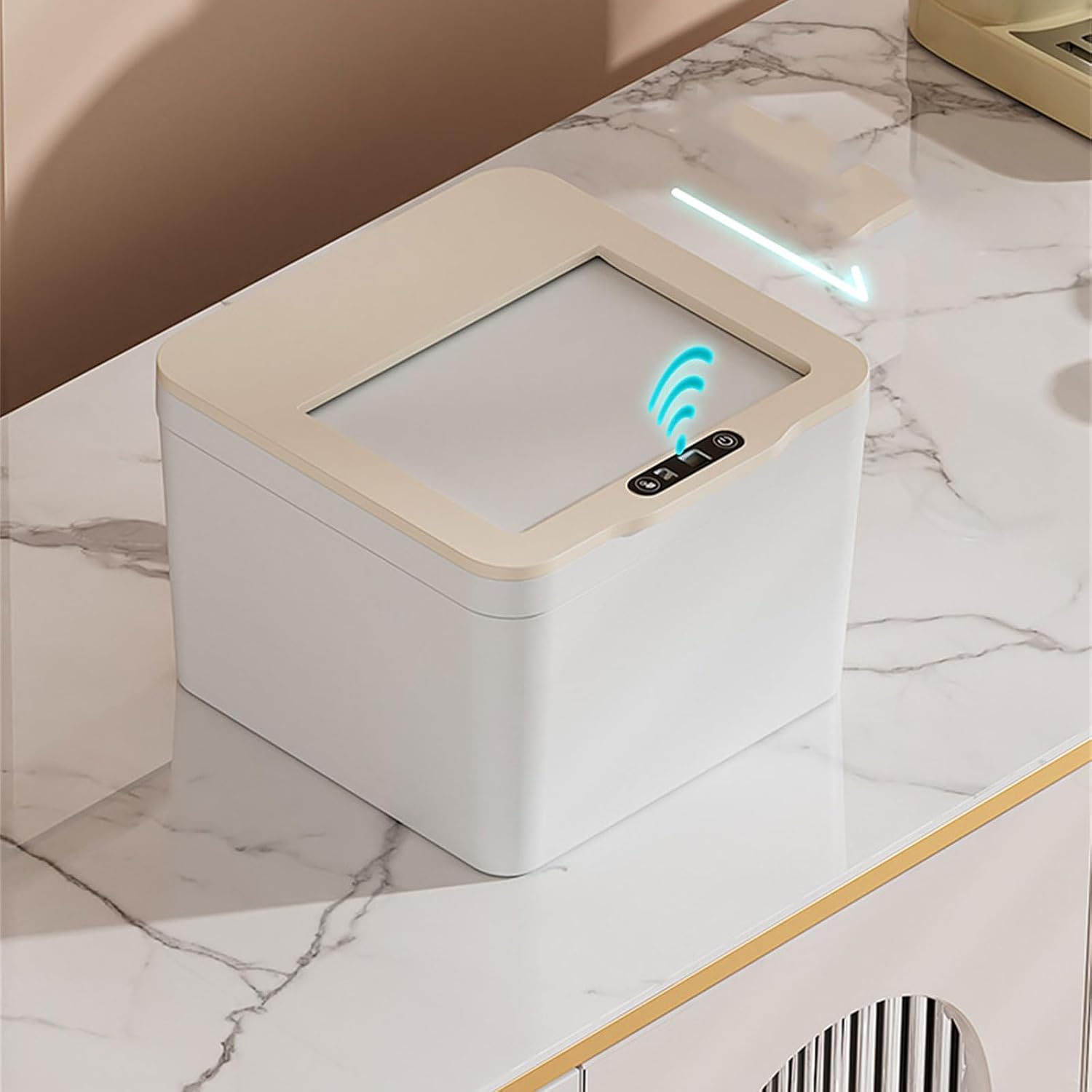 Touchless Intelligent Sensing Storage Box Energy Efficient Trash Can for Car Home Supplies Portable Intelligent Sensing Storage