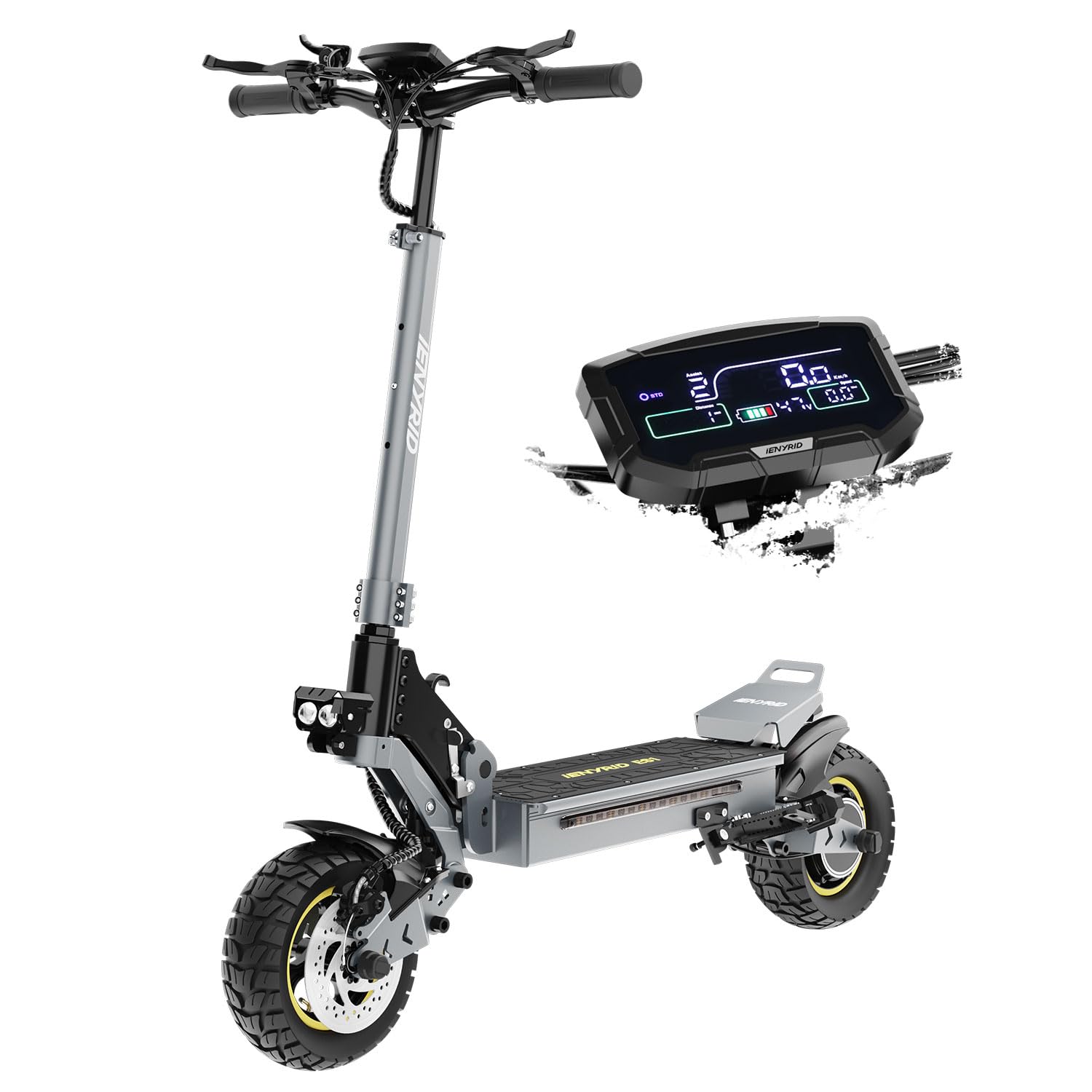 Electric Scooters for Adults 800W e Scooter Foldable All 10" Off Road Tires Scooter with Long Range Fast Adult eScooter 28mph 25-30 Miles Range with Double Braking and Turn Signal