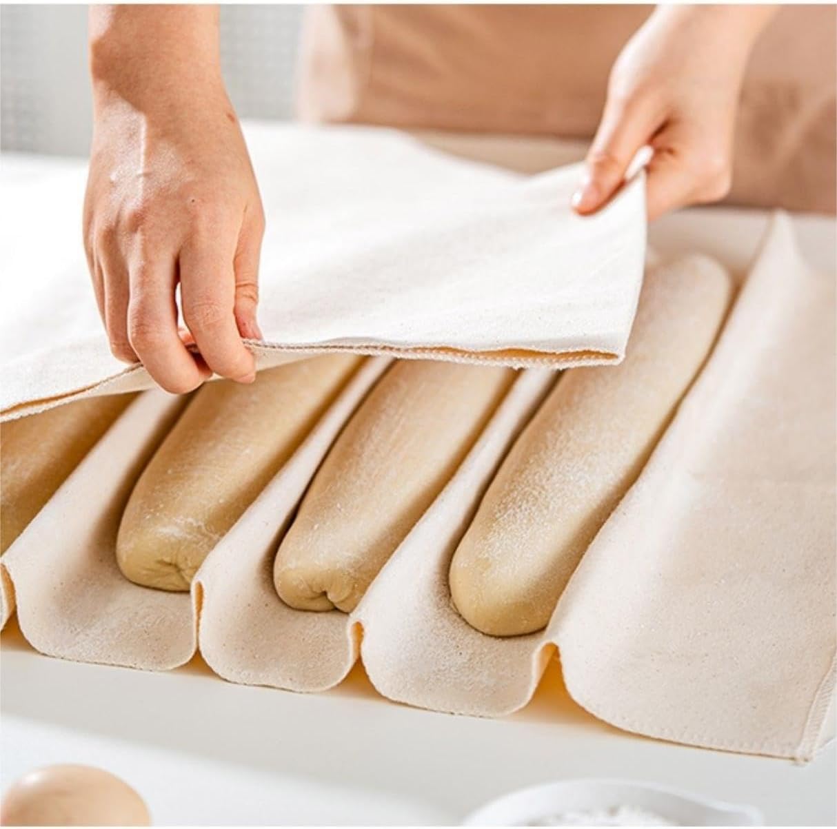 6 Pcs Bread Towels for Proofing Cover, 100% Organic Cotton Bread Proofing Cloth for Bread Baking, 17x29 Inch Linen Cloth Reusable Thick Baking Bread Cloth for Rolling Dough, Baguettes, Loaves