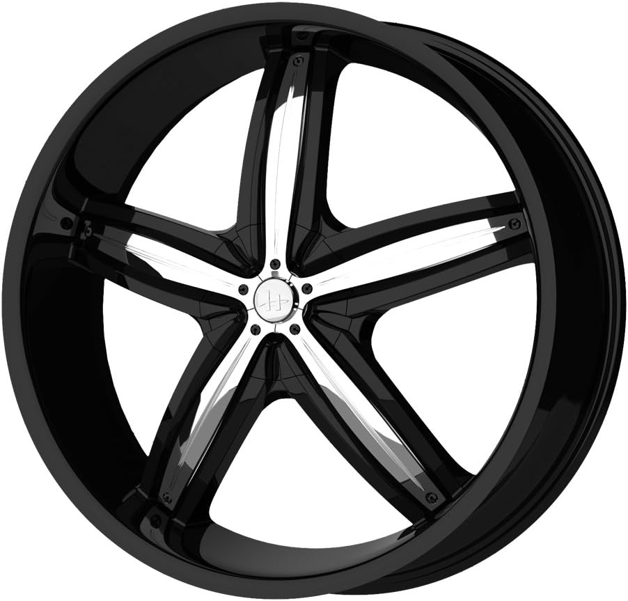 Helo HE844 Gloss Black Wheel with Chrome Accents - (20x8"/5x110, 115mm)