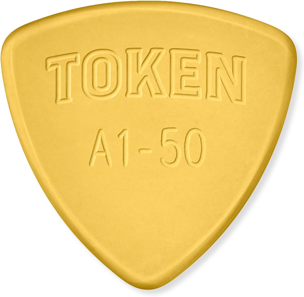 Token A1-50 Large Triangle Amber Ultem Guitar Pick, 1.3 mm (single pick)