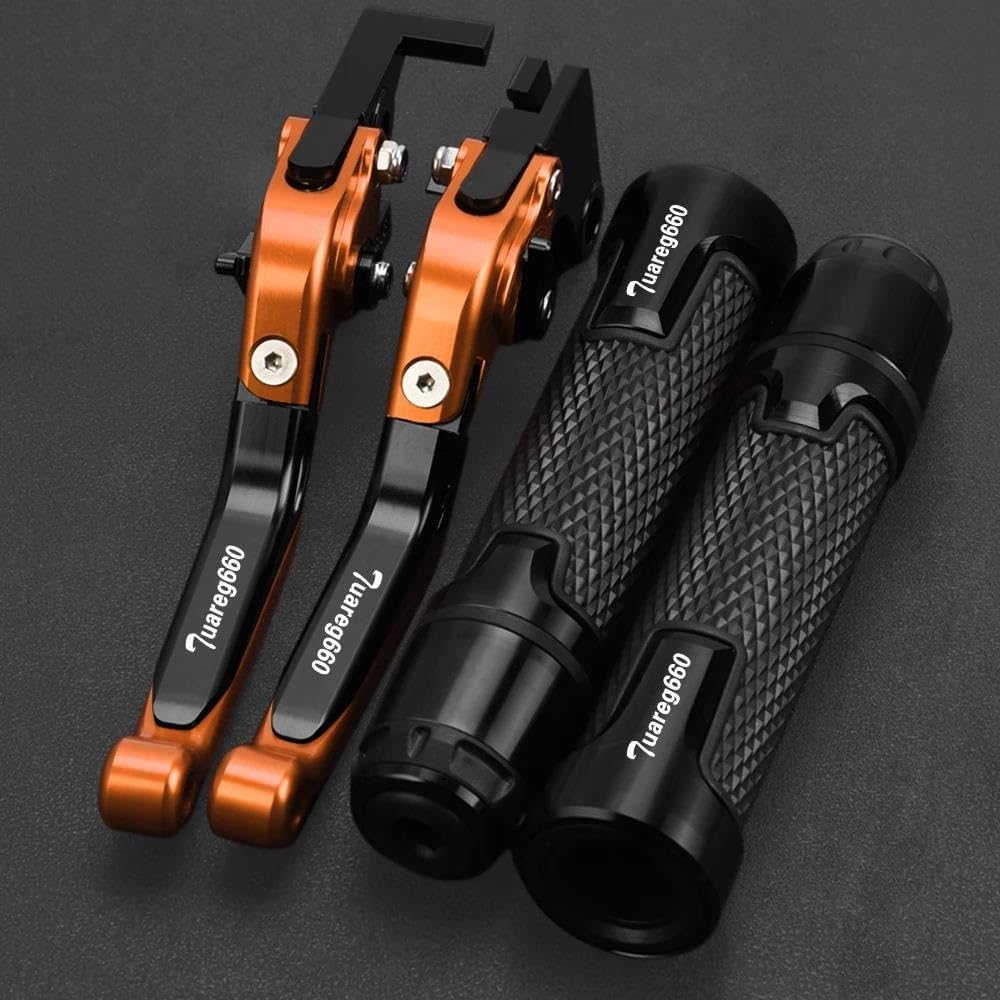 Palancas de embrague Tuareg 660 accesorios de moto plegables ajustables naranja