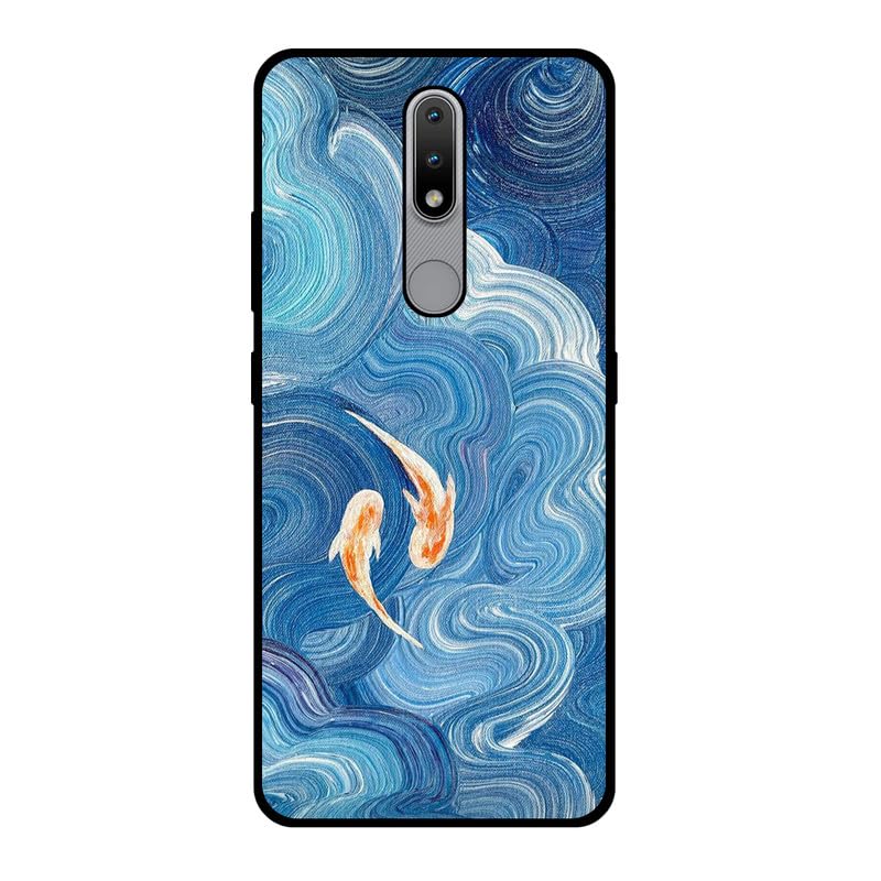 KARTXITAI Funda Case Compatible con Nokia 2.4,Protectora de Cuerpo Completo con Tacto Suave y Sedoso,Carcasa de Silicona Cover,Gel Flexible,Regalo Original - delfín 1