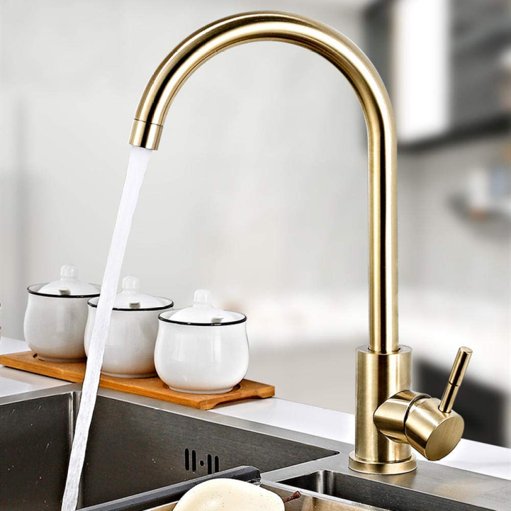 Grifo de fregadero Kitchenxer dorado monomando para transformar tu cocina en un espacio moderno y funcional