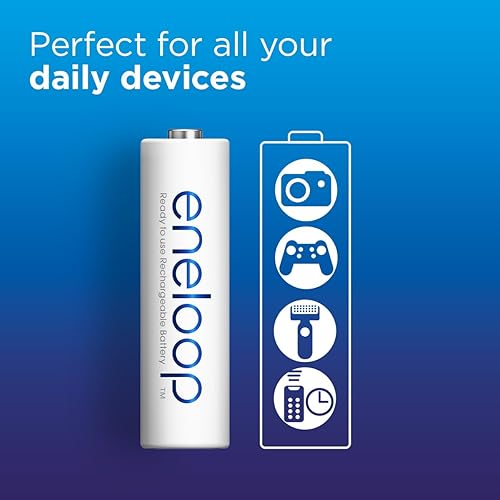Miniatura 2 de Panasonic eneloop, batería Ni-MH lista para usar, AAAMicro, paquete de 4 con caja, capacidad mejorada, 2100 ciclos de carga, alto rendimiento y baja