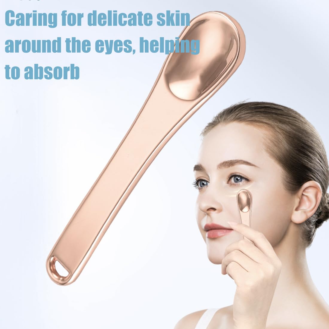 WeddHuis 9 Pezzi Mini spatola per trucco in metallo - viso spatola per maschera, crema e lozioni idratanti per la cura della pelle e l'applicazione cosmetica del viso