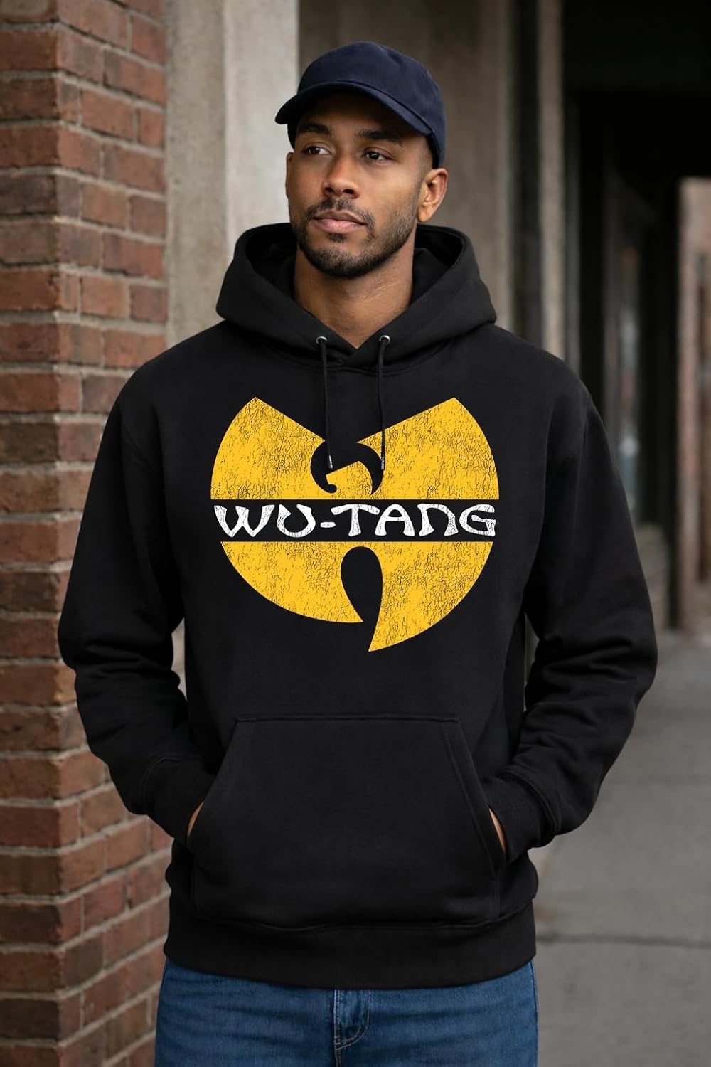 Wu-Tang Clan Distressed Logo Hoodie Sweatshirt