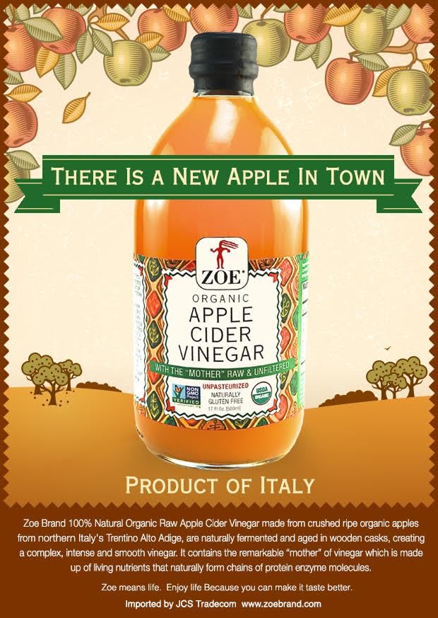 Miniatura 5 de Zoe Vinagre de sidra de manzana, 17 onzas líquidas