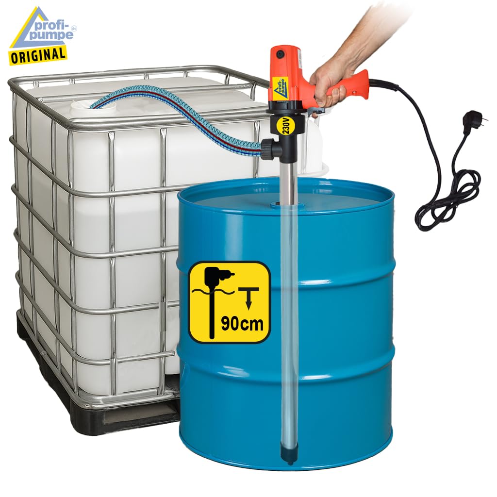 AMUR Diesel Fasspumpe Biodiesel DIESELPUMPE HEIZÖLPUMPE DIESELPUMPE SELBSTSAUGEND / 1 STK. Tülle und Schelle, ABSAUGPUMPE UMFÜLLPUMPE ELEKTRISCH FASSPUMPE für Diesel und HEIZÖ (230V)