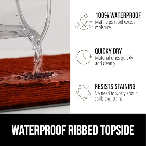 Miniatura 3 de Gorilla Grip - Tapete afelpado original de goma con perfil bajo, paquete de dos, resistente, duradero, impermeable y fácil de limpiar para interior