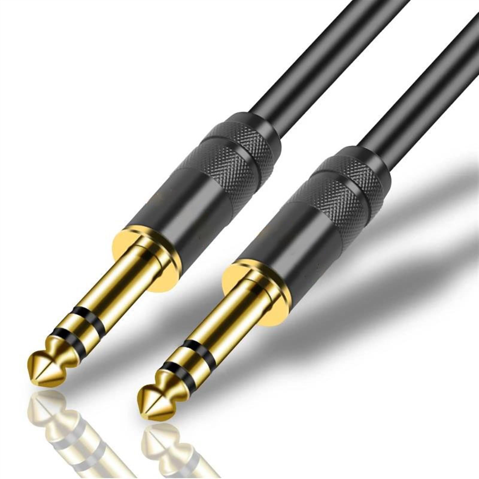 Instrumentenkabel 1/4 Zoll Gerades Instrumentenkabel 6,35 Mm Bis 6,35 Mm Stereo-Audio Professionelles Gitarrenkabel Für Gitarrenverstärker(TRS,5m)