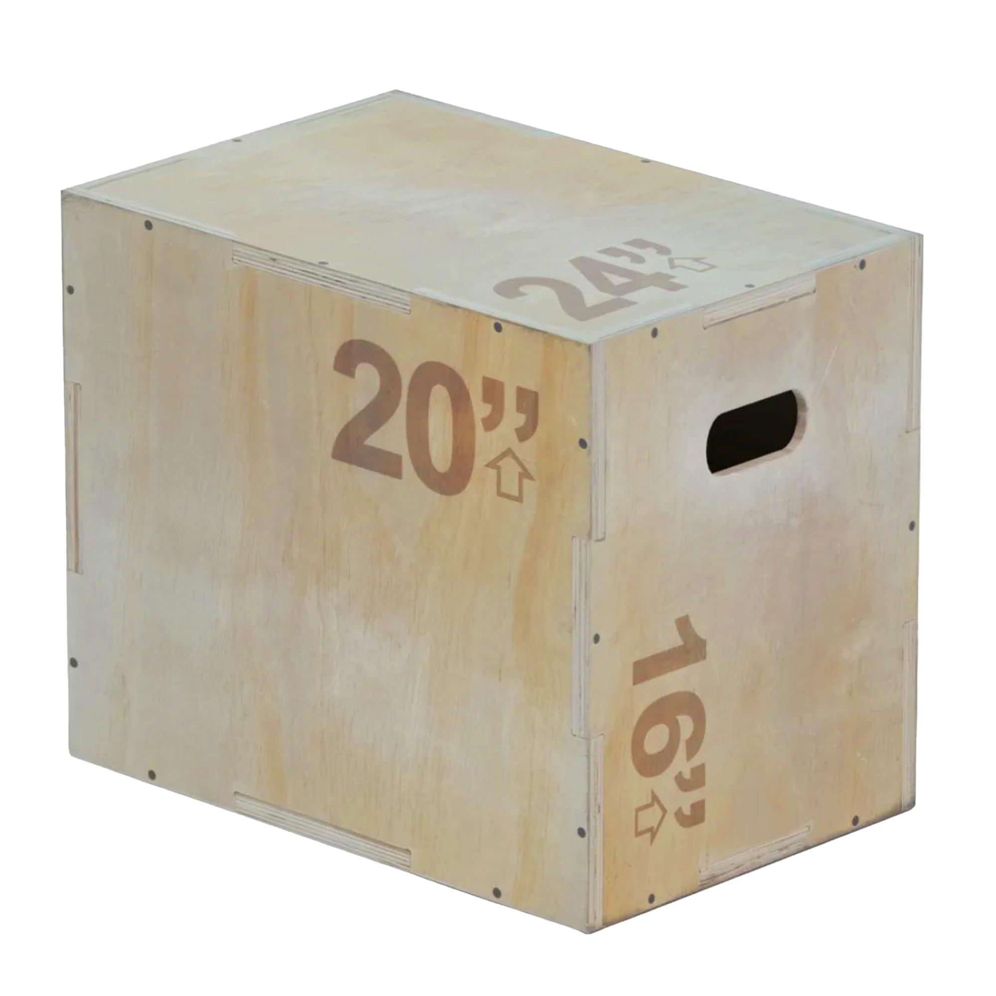 HAADI Plyo Box 3-in-1 Plyometric Jump Box Exercise Equipment Home Gym Training Fitness Workout Box Jump (M(16"x20"x24"))