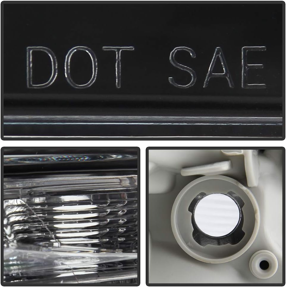 ACANII - For Black 2010-2011 Toyota Camry USA Built Projector Headlights lamps Driver + Passenger Side