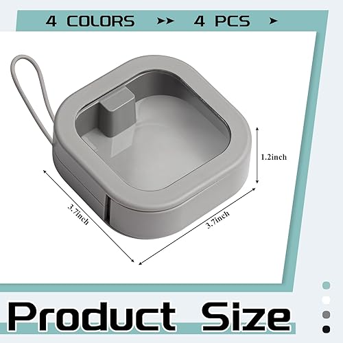 Miniatura 21 de Kathfly Organizador de lazos para el cabello blanco, 4 unidades, portátil, contenedor de almacenamiento para accesorios para el cabello, apilables