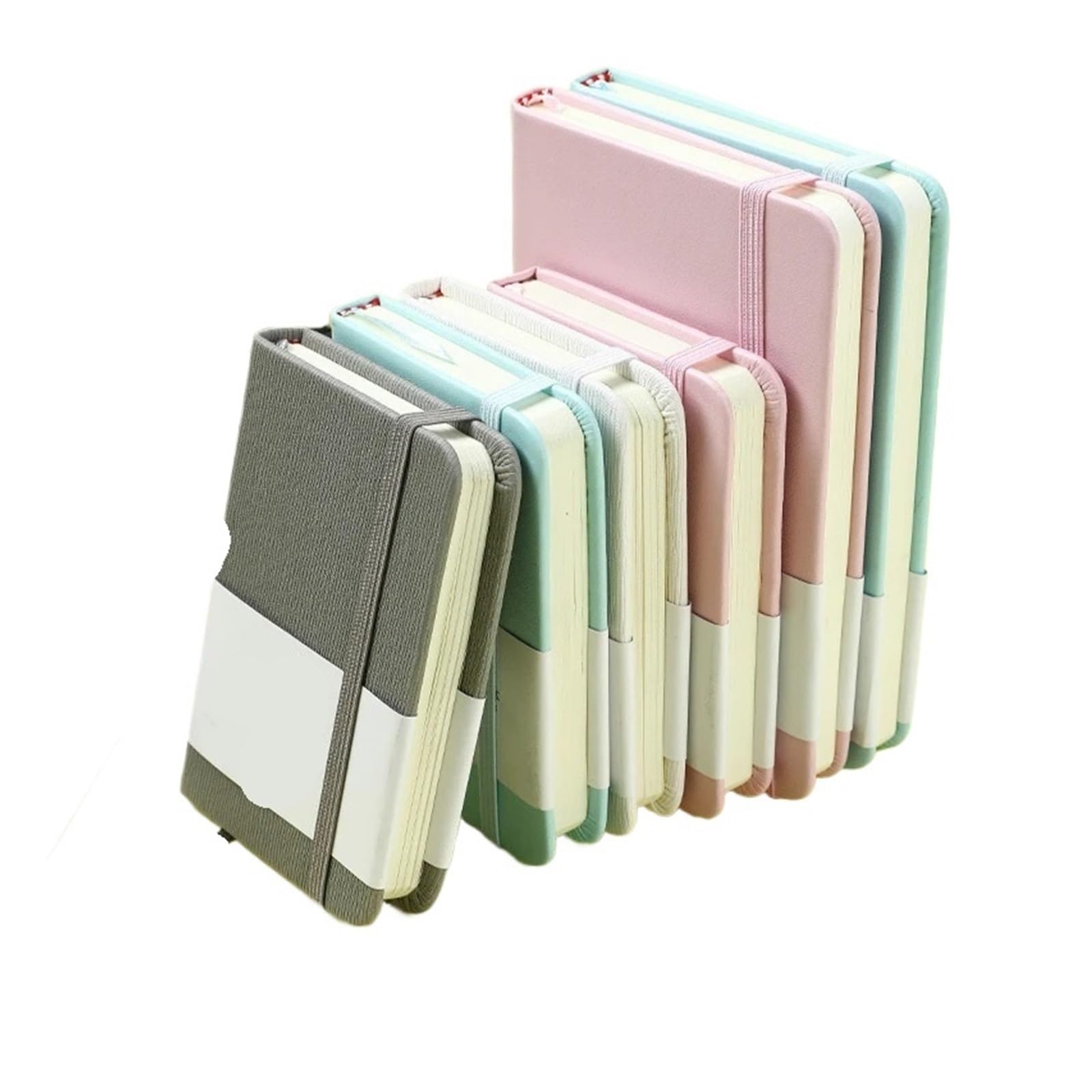 Inspirierendes Notizbuch 3 stücke A6 A7 Mini Notebook Tragbare Tasche Notizblock Memo Tagebuch Planer Agenda Organizer Sketchbuch Büro Schule Schreibwaren 100 blätter(White,A7)