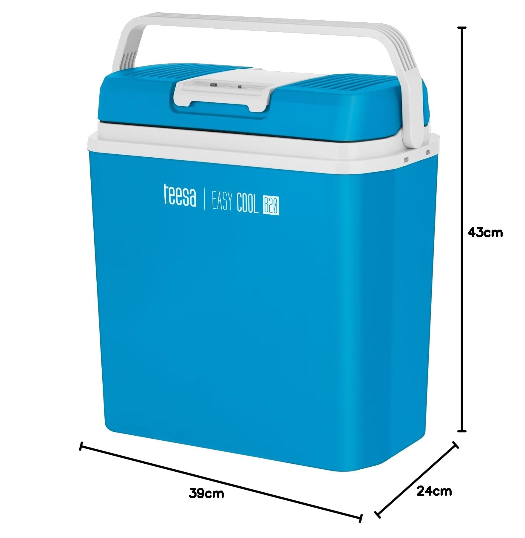 Teesa Frigorifero da viaggio per auto, 230 V/12 V, funzione di raffreddamento e riscaldamento, 20 litri TSA5004.1
