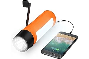 Rechargeable Flashlight & Multi-Use Manual Generator