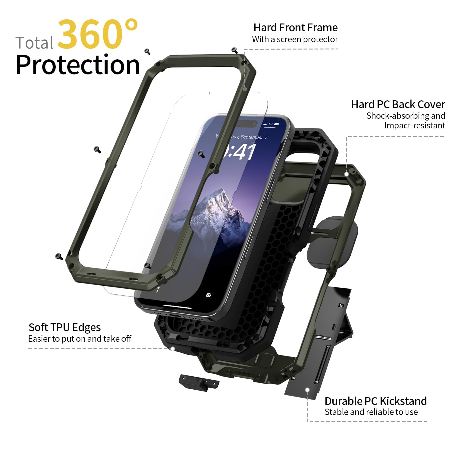 MIYIYQP Compatible for iPhone 16 Pro Max 5G Case - Image 3