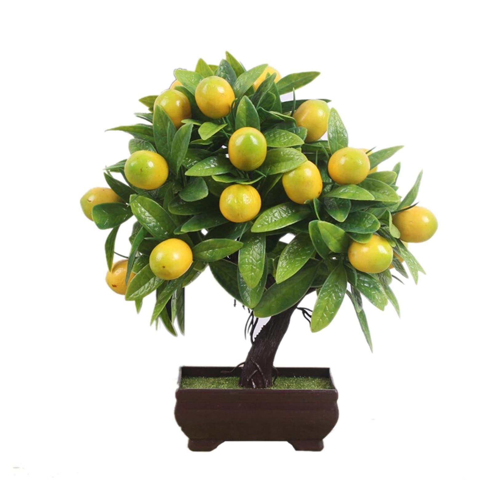 HCZKIUJY Artificial Plants Artificial Plants Bonsai Orange Peach Fruit Tree Potted for Home Living Room Decoration Flower Set Fake Plants Decor (Gold)