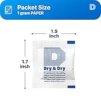 Vista 7 de Dry & Dry Paquetes de gel de sílice desecantes, paquetes de sílice - Paquetes de gel de sílice recargable, paquetes de desecantes - Blanco puro