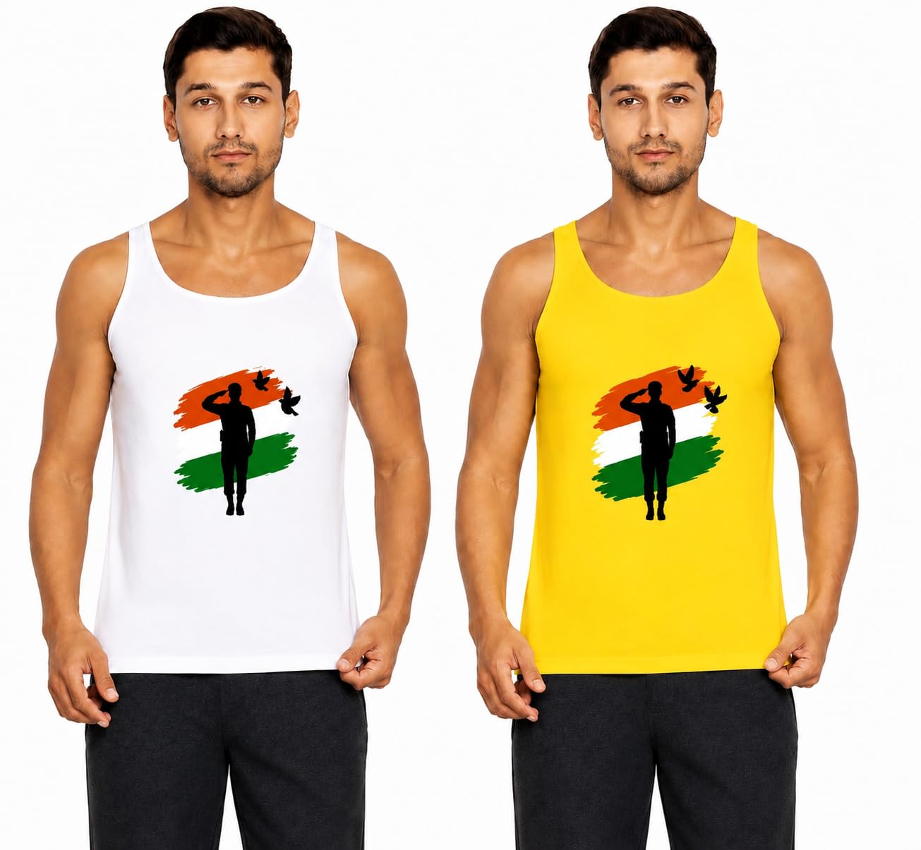 molineux Men's Indian Flag Graphic Sleeveless Vest (Pack of 2)-picture-27