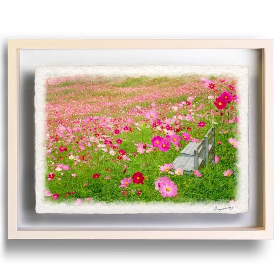 絵画 インテリア絵 額付( 青緑＋金色の枠 )油絵 uF6-062403 風景