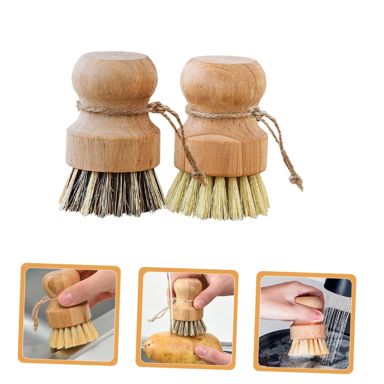 Ciieeo 12pièces Brosses De Nettoyage pour Cuisine Brosse à Vaisselle Brosse Ronde pour Casseroles Et Wok Outil Pratique De Récurage pour Évier Et Ustensiles De Cuisine