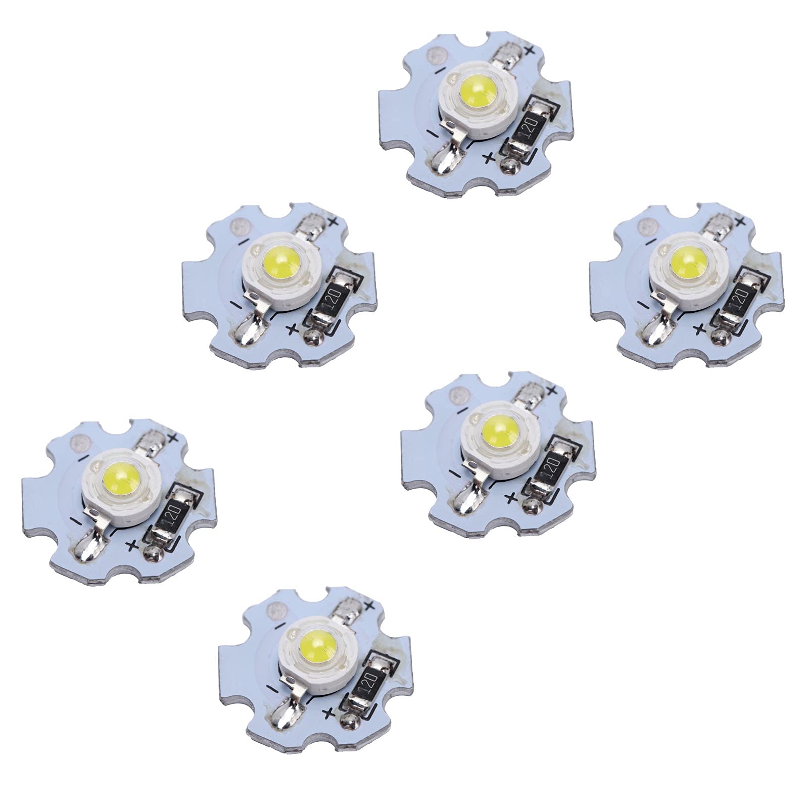 Haofy 25Pcs 0.5W 5V LED Lamp Bead Light Source Chip with Aluminum Plate, High Brightness, Low Power Consumption, Easy Installation for Flashlights, DIY Modeling Lights, Headlights