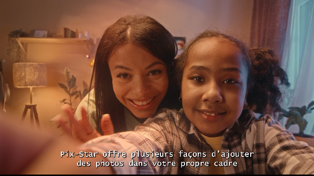 Cadre Photo Numérique avec Réveil, Affichage Photo 2 en 1