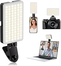 90 LED Phone Selfie Light, 3 Adjustable Lighting Modes and 10 Brightness Levels for Phone, Camera, Laptop, Camera, Make-up, Vlog