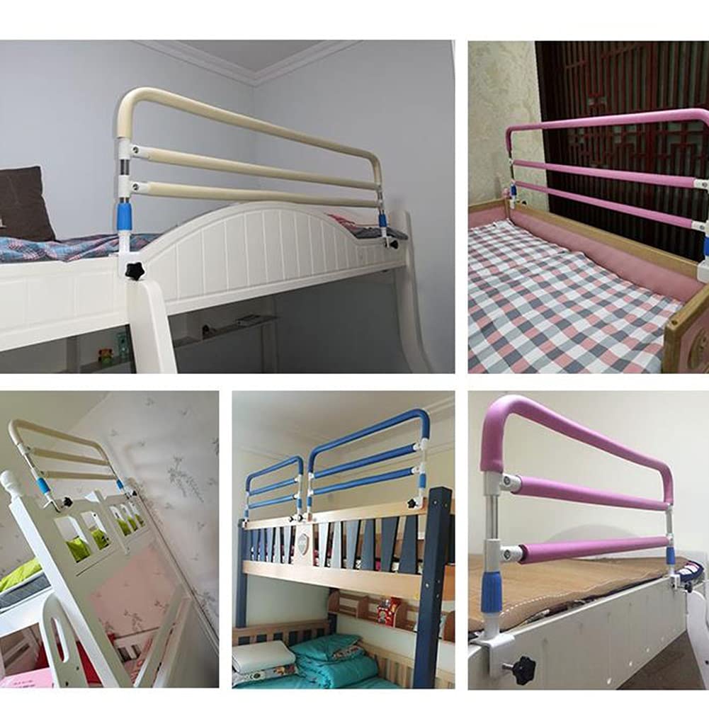 Barandilla de cama ajustable segura para ancianos, barandilla anticaídas, reposabrazos ajustables, valla de litera fiable sin perforaciones, ideal para camas altas y bajas, seguridad y comodidad