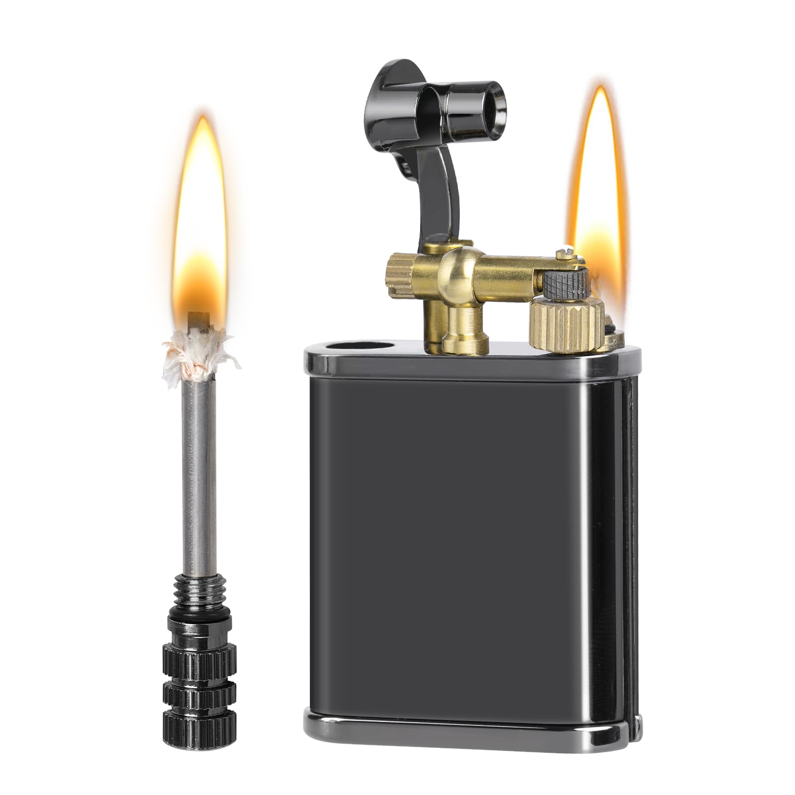 CHOICEDC Vintage Lighter, Permanent Match, Antique Trench Lighter, Cool Pipe Lighter, Unique Lighters, Kerosene Lighter Fluid Reusable Waterproof Matches Lighters, Classic Gifts for Men (Constantine)-picture-10