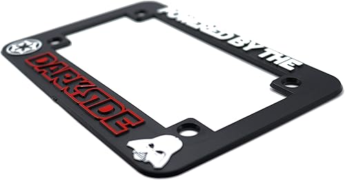 Miniatura 5 de Powered by The Darkside - Marco de matrícula elevado 3D  1 paquete de cubierta de matrícula de motocicleta  Soporte universal para placa de