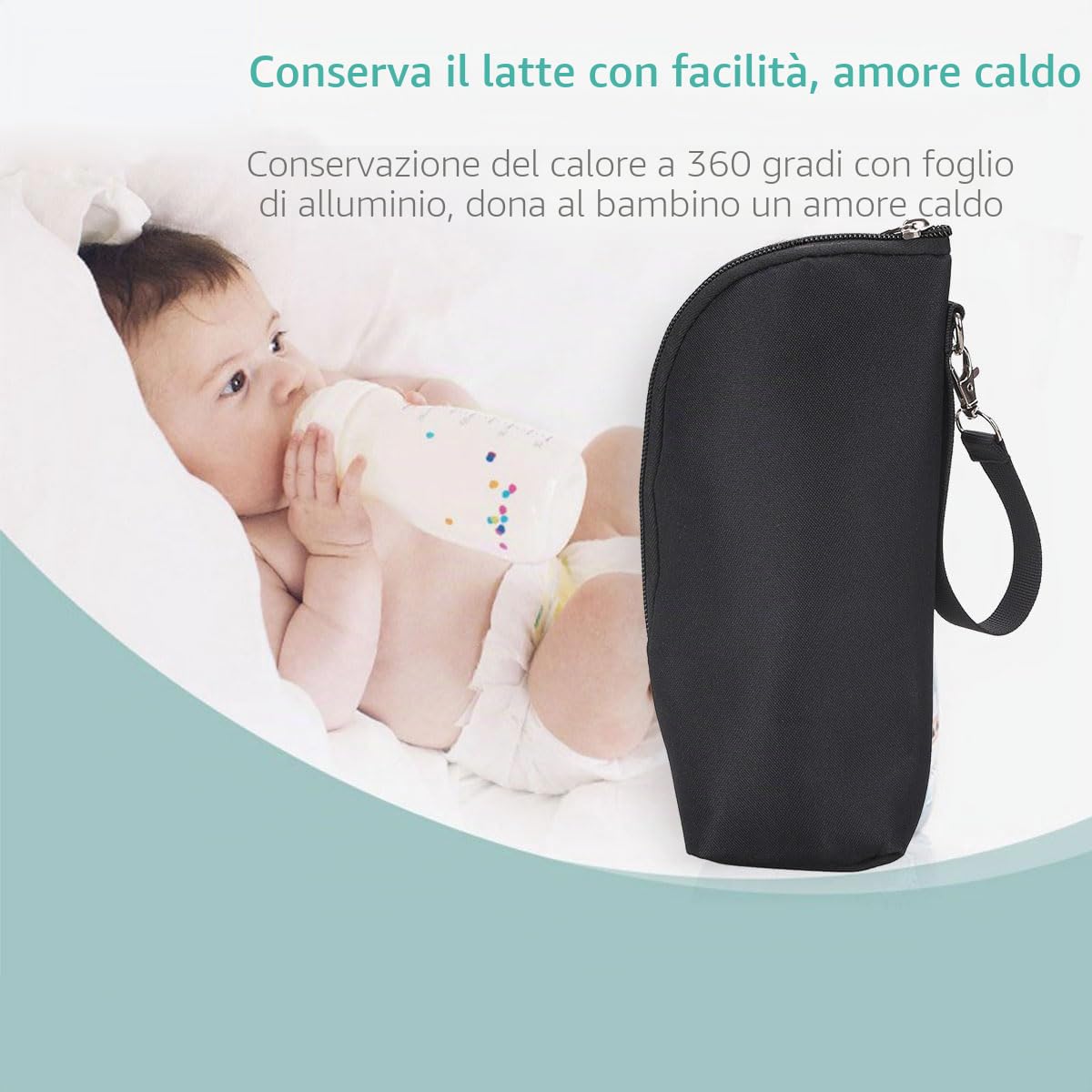 Borsa Isolante Termica Viaggiante per Biberon e Vaschetta da Asilo Nido e Neonati