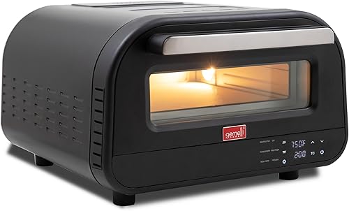 Horno de pizza, máquina eléctrica para pizza para interiores y exteriores, hasta 750F, horno de pizza de encimera con 6 funciones preestablecidas,