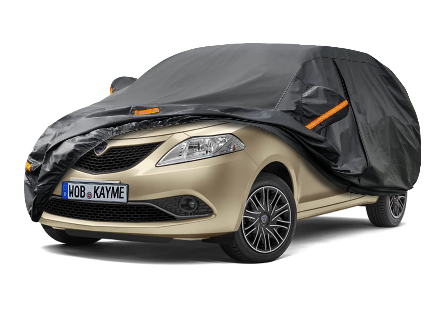 Kayme Copertura Auto Per Peugeot 208 2012-2024 - Telo Impermeabile 6 Strati Con Cerniera, Anti UV E Antivento