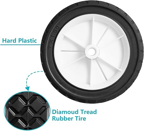 Miniatura 6 de Sutmorly 9611 - Juego de 2 ruedas para cortacésped 9611 Oregon 72-107 7 pulgadas