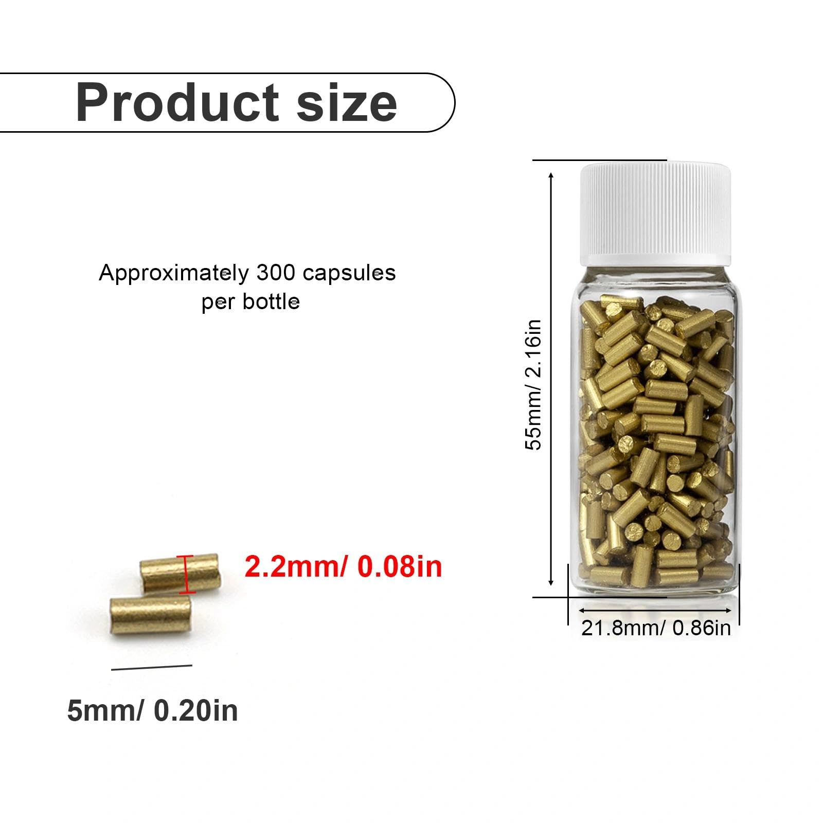 600 Pierres à Briquet 2,2 Mm Or + Flacon étanche – Silex De Rechange Universel Compatible Zippo, Clipper Et La Plupart Des Briquets