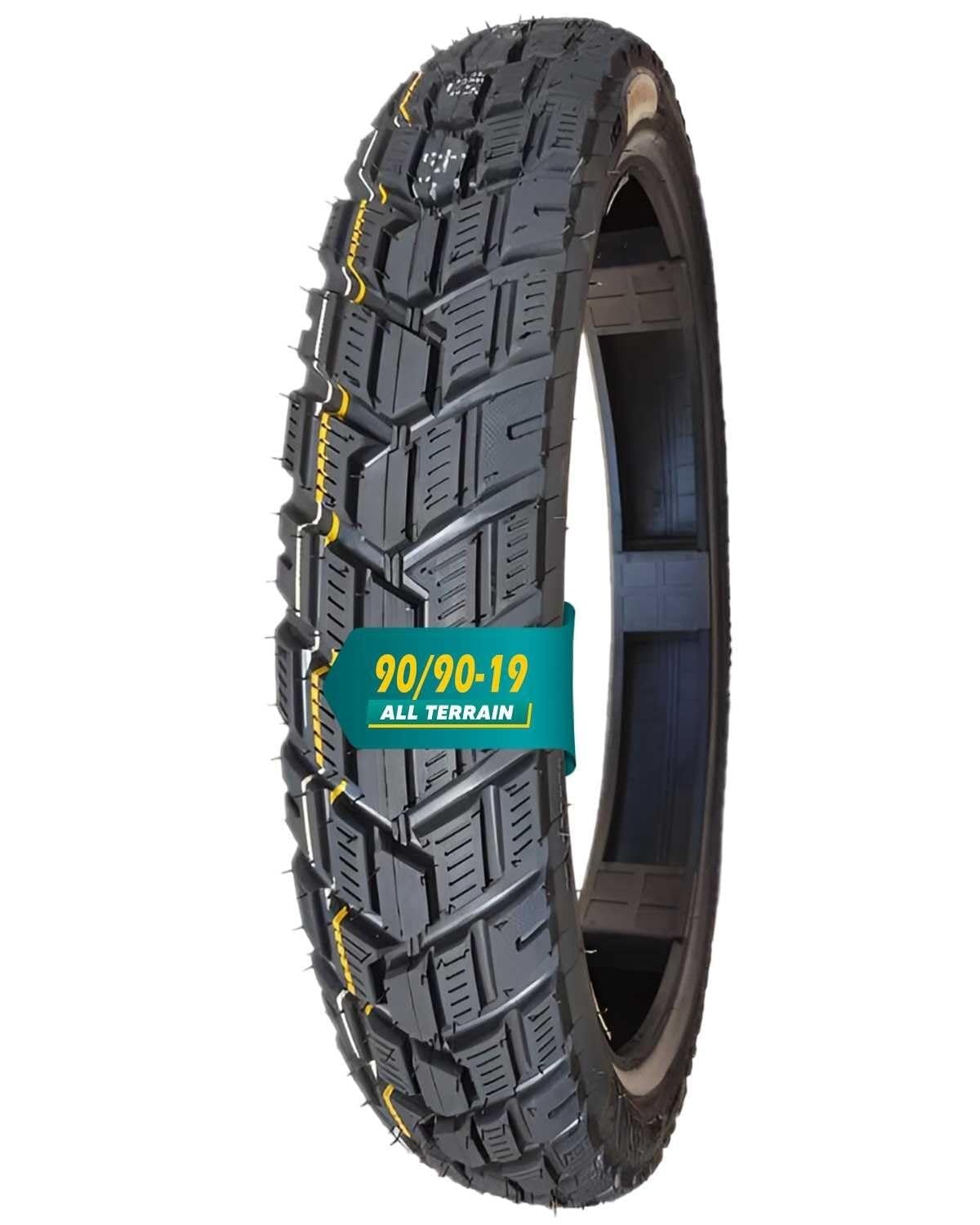 90/90-19 Opona Motocyklowa Terenowa z Wzorem Przeciwpślizgowym 90/90/19 Odporna na Zużycie i 90 90 19 z Rurką dla Motocykla Crossowego – 19-calowa