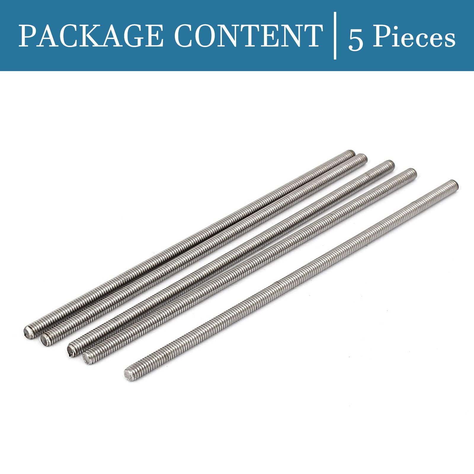 QUARKZMAN M2 Vollgewindestangen – 4x 250 Mm, 304 Edelstahl, Rechtsgewinde – Für Bolzen, Aufhänger & Befestigungen
