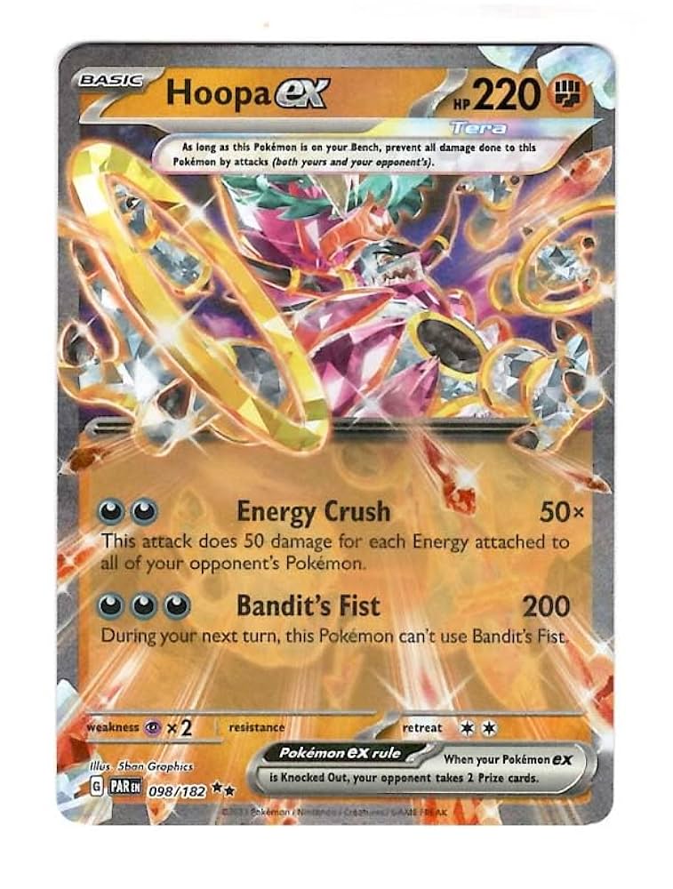 ポケモン - ポパイ Pokemon - Hoopa ex 098/182 - Paradox Rift - Tera Double Rare