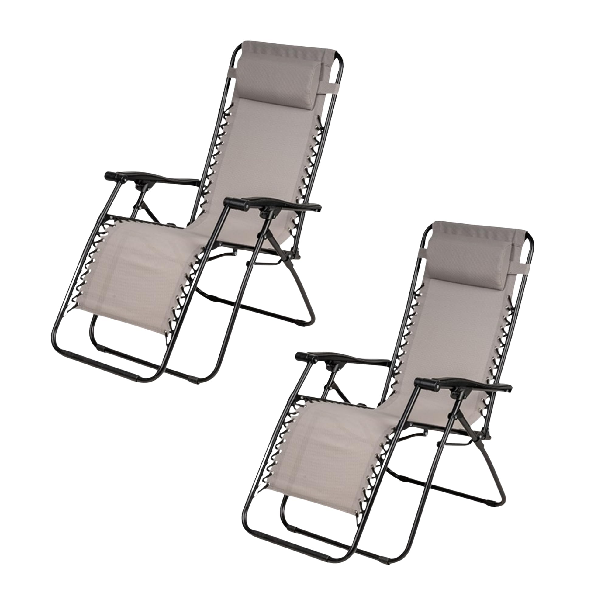 SUNNY STAR 2 Sedie Zero Gravity 115x65x90cm colore grigio (2 STC1438)
