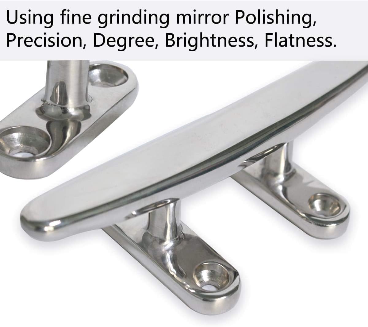 Boat Cleat Open Base Boat Cleat, Dock Cleat All 316 Stainless Steel Boat Mooring Accessories, Free Installation Accessories Screws(4/5 /6/8 inch)