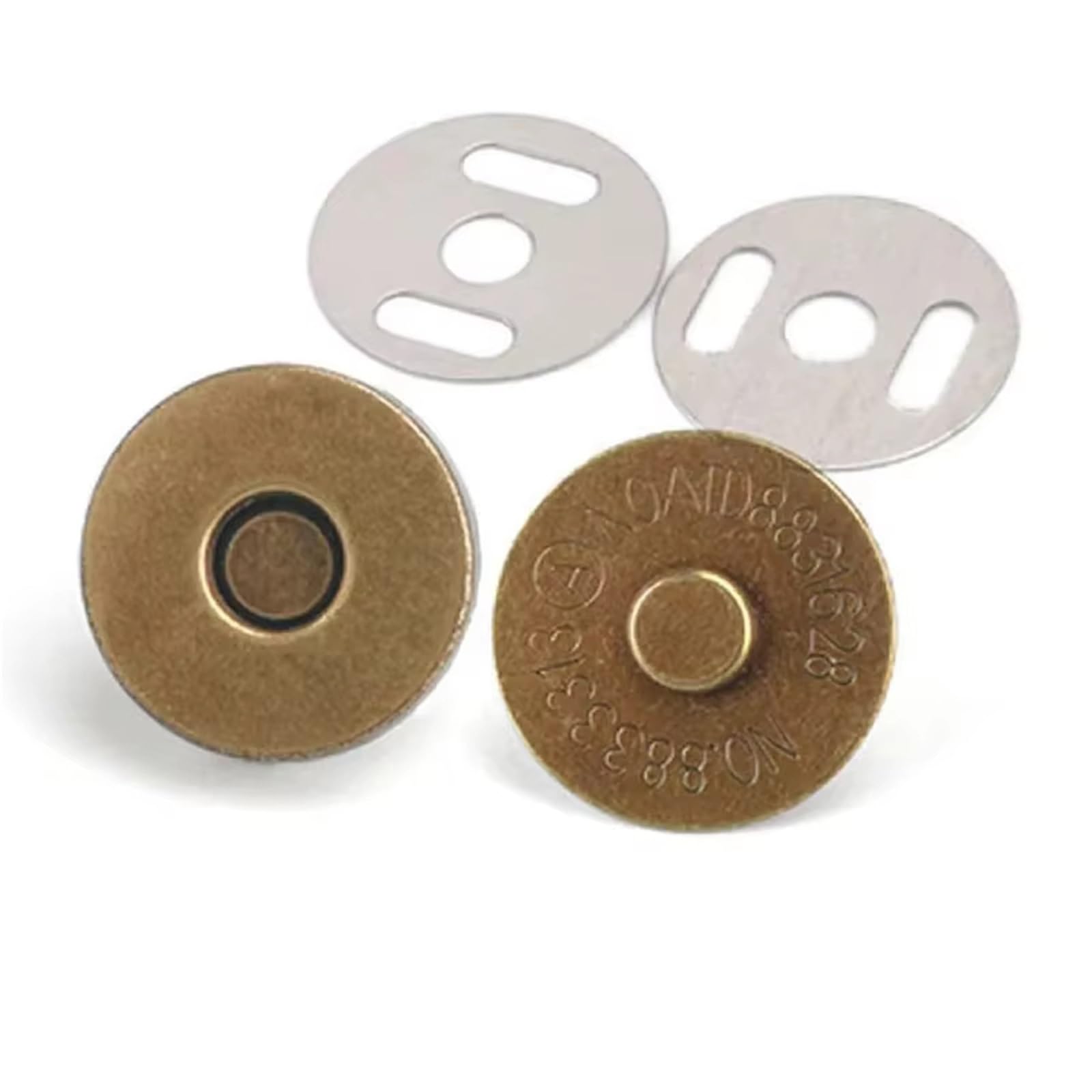 Magnetic Press Studs 10sets/lot Magnetic Snap Fasteners Clasps Buttons Handbag Purse Wallet Craft Bags Parts Accessories(Bronze,1.4cm)